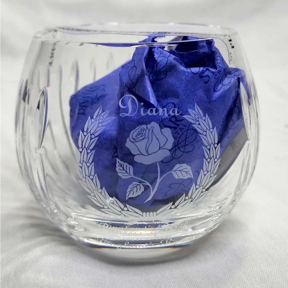 Vintage Stuart Crystal Diana "Princess of Wales" Tealight Candle Holder Bowl